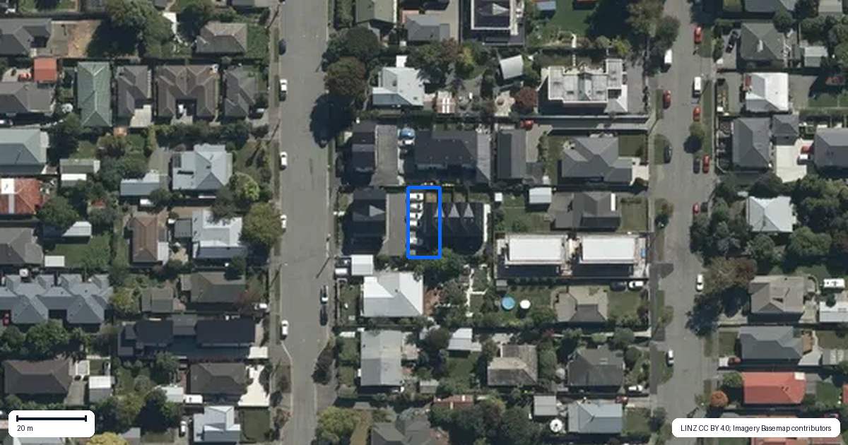 Property context map for 62A Cleveland Street, Edgeware, Christchurch