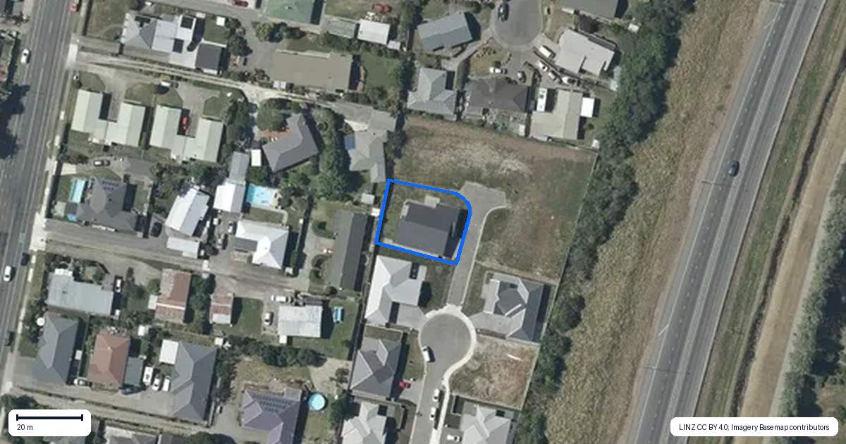 Property context map for 23 George Yee Place, Taradale, Napier