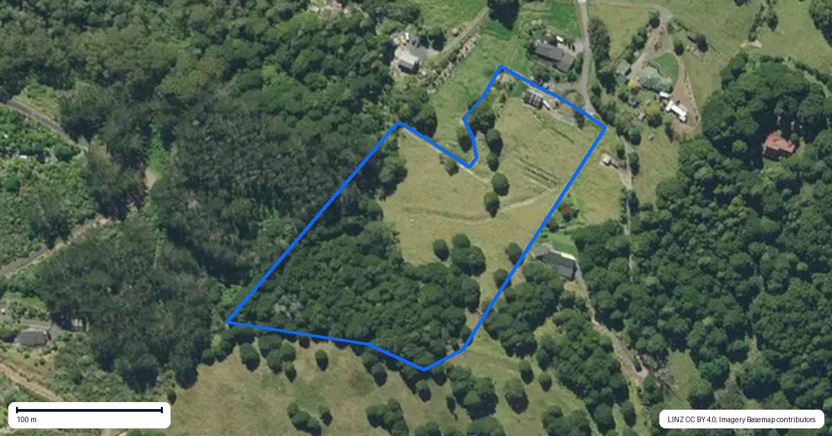 Property context map for 16 Nova Way, Kauri