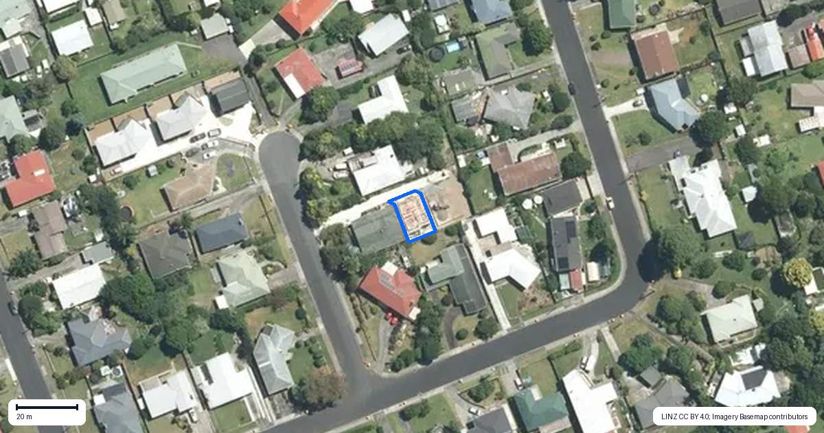 Property context map for 1A Olympic Place, Papakura