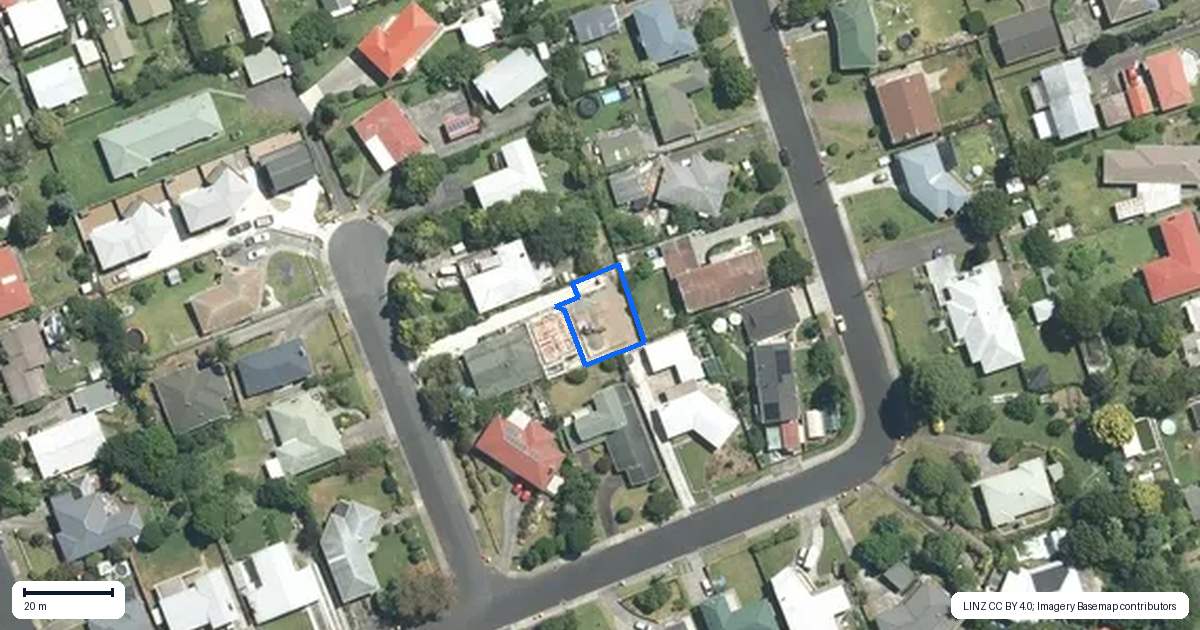 Property context map for 1B Olympic Place, Papakura