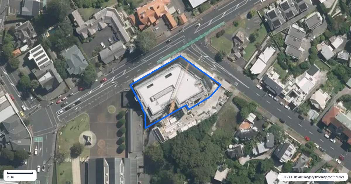 Property context map for 502/1 St Stephens Avenue, Parnell, Auckland