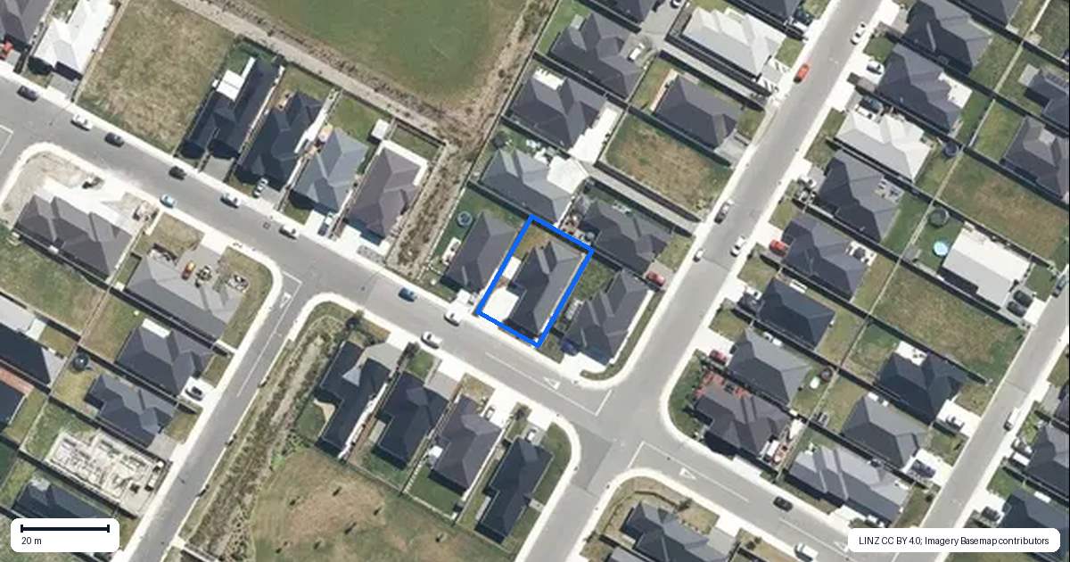 Property context map for 8 Ellmers Street, Woodend