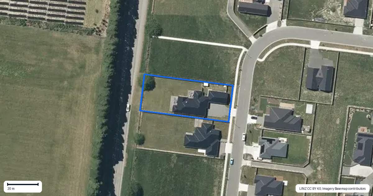 Property context map for 44 Memorial Crescent, Methven