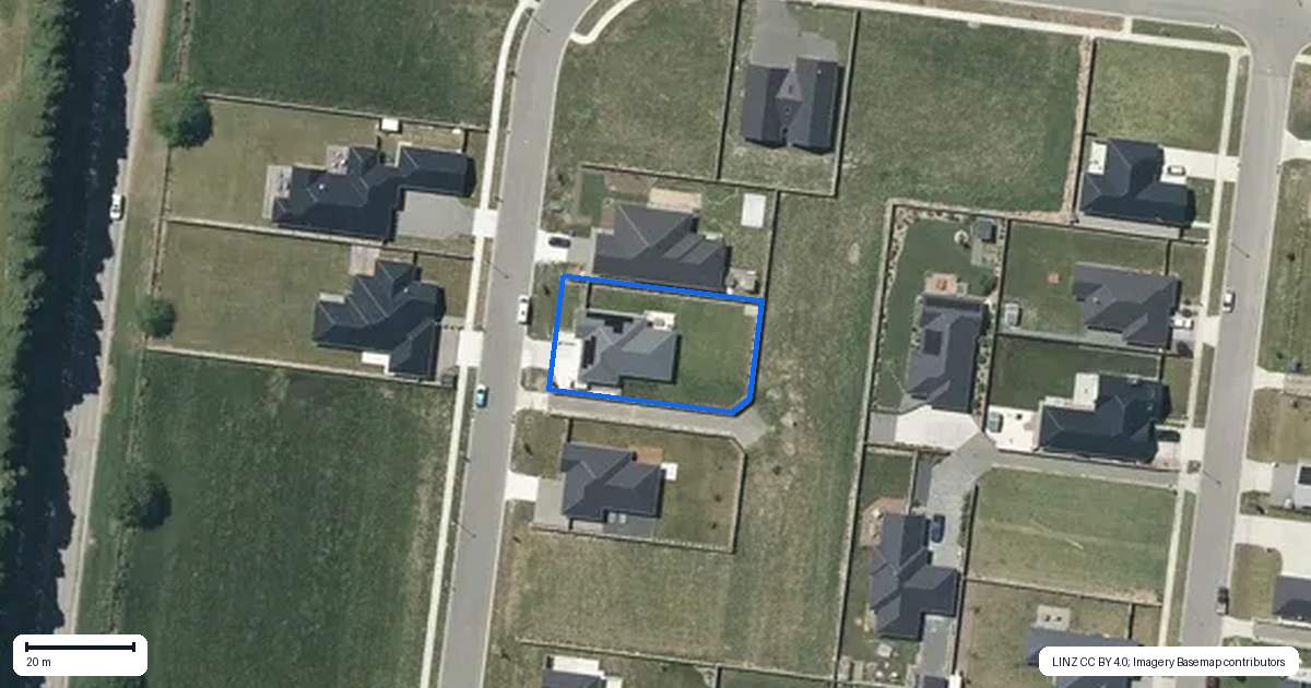 Property context map for 39 Memorial Crescent, Methven