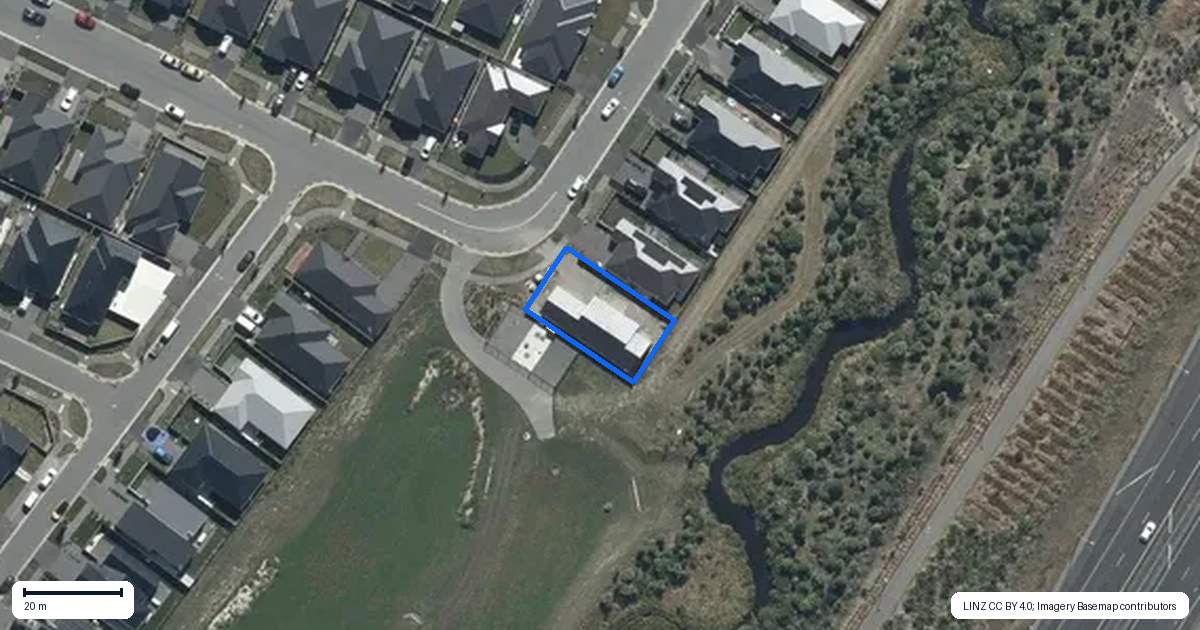 Property context map for 34 Bill Hammond Drive, Belfast, Christchurch