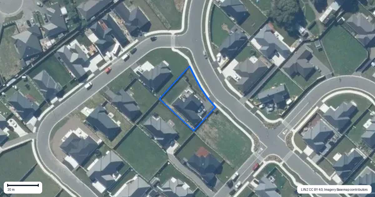 Property context map for 10 Martini Avenue, Leeston