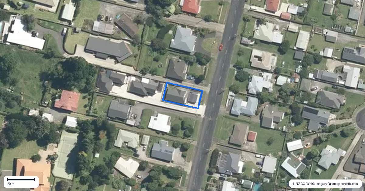 Property context map for 1/844 Pakura Street, Te Awamutu