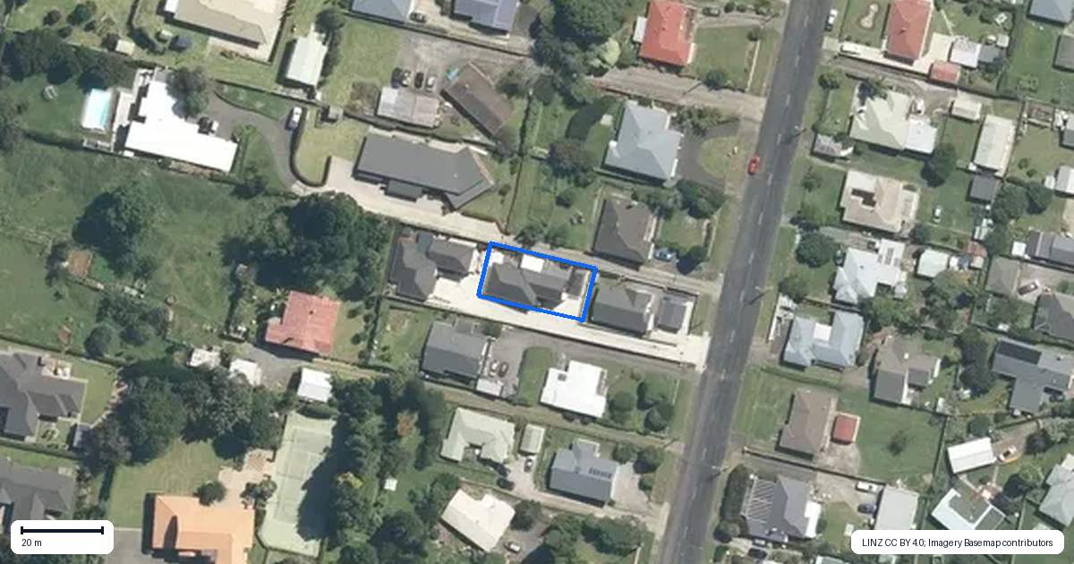 Property context map for 2/844 Pakura Street, Te Awamutu