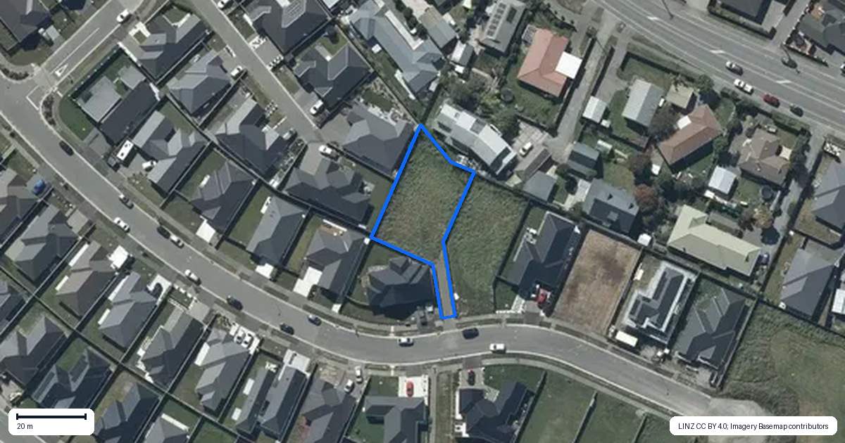 Property context map for 45 Blue Jacket Drive, Halswell, Christchurch