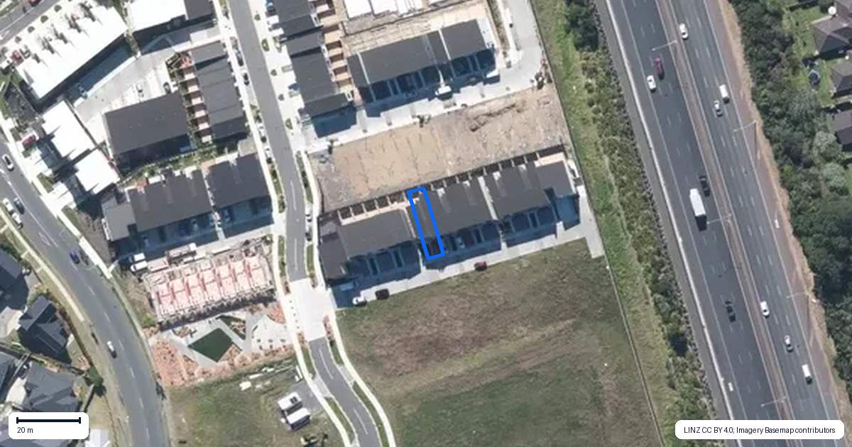Property context map for 13 Tieke Lane, Massey, Auckland