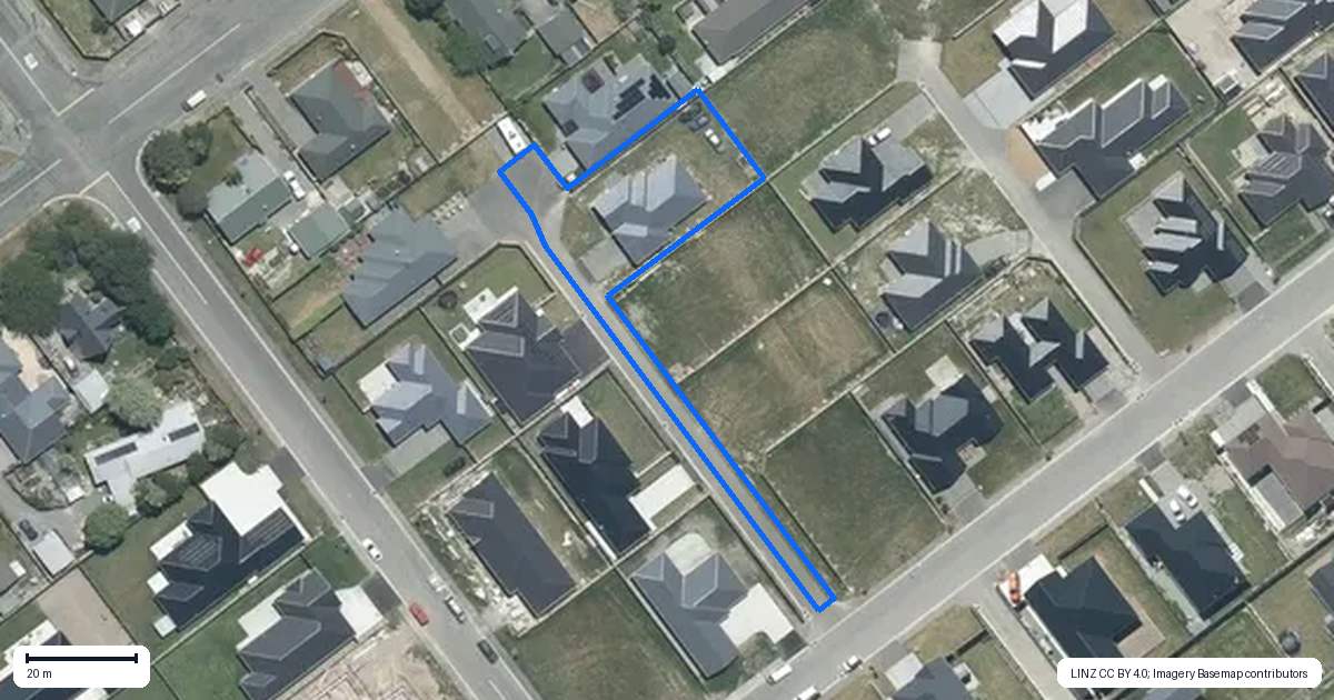 Property context map for 8 Meadow Lane, Tinwald, Ashburton