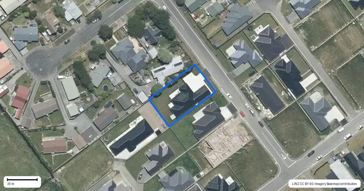 Property context map for 54 Catherine Street, Tinwald, Ashburton