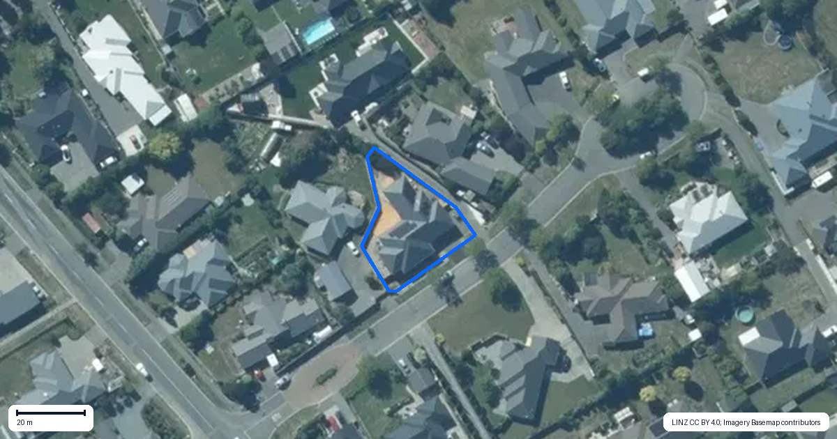 Property context map for 3A Ellington Mews, Rolleston