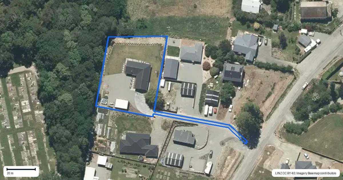 Property context map for 20 Manse Road, Pleasant Point