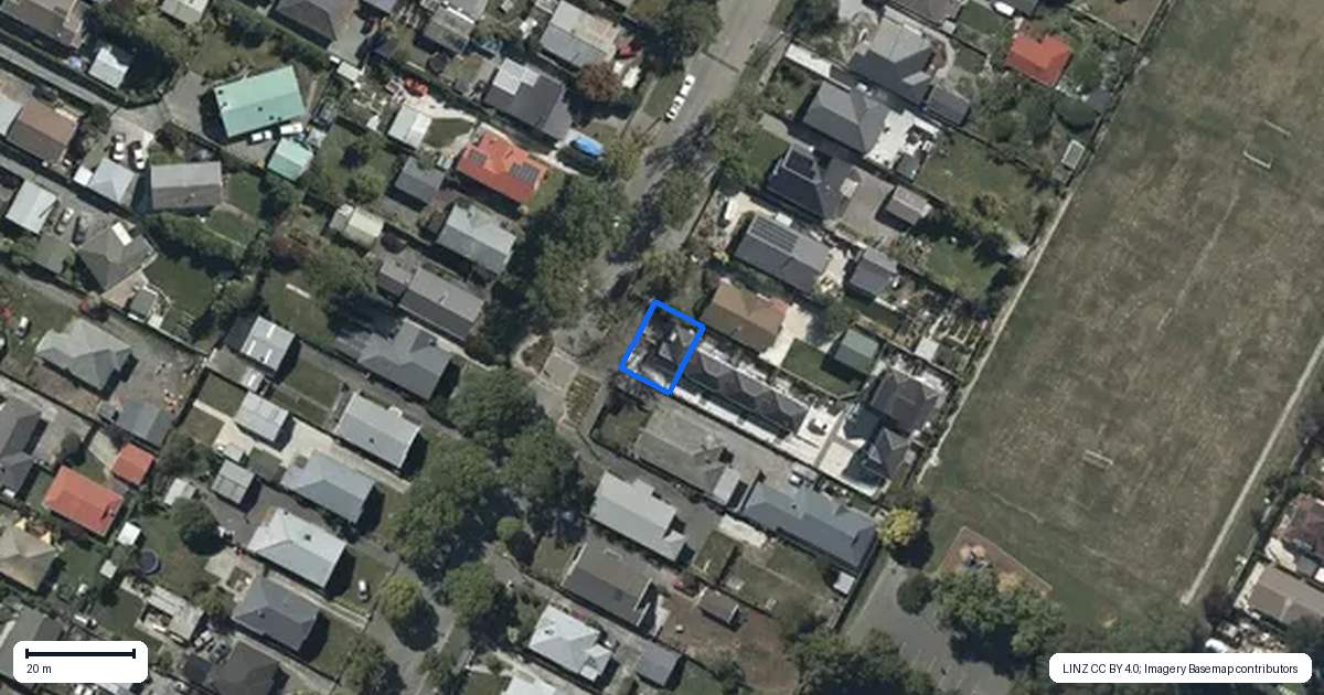 Property context map for 1/32 Ryan Street, Phillipstown, Christchurch