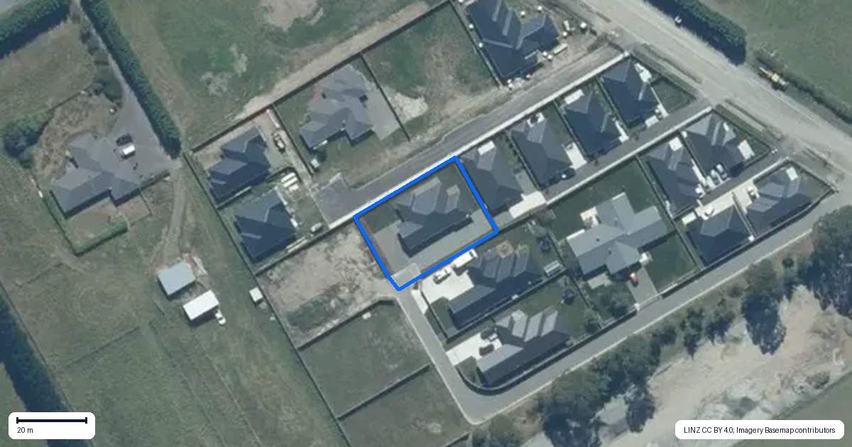 Property context map for 10 Seckles Lane, Rolleston