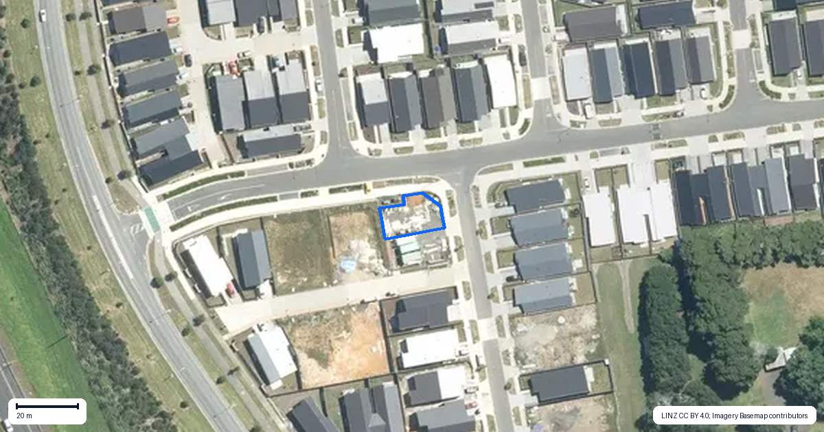 Property context map for 1 Hillock Rise, Ramarama, Drury