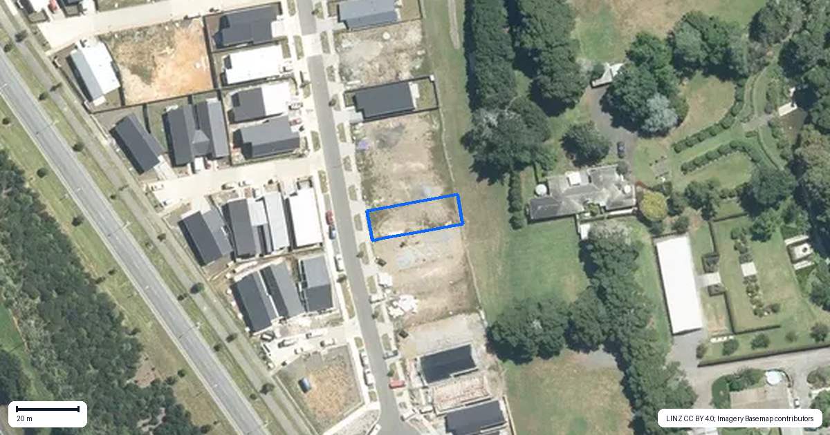 Property context map for 22 Hillock Rise, Ramarama, Drury