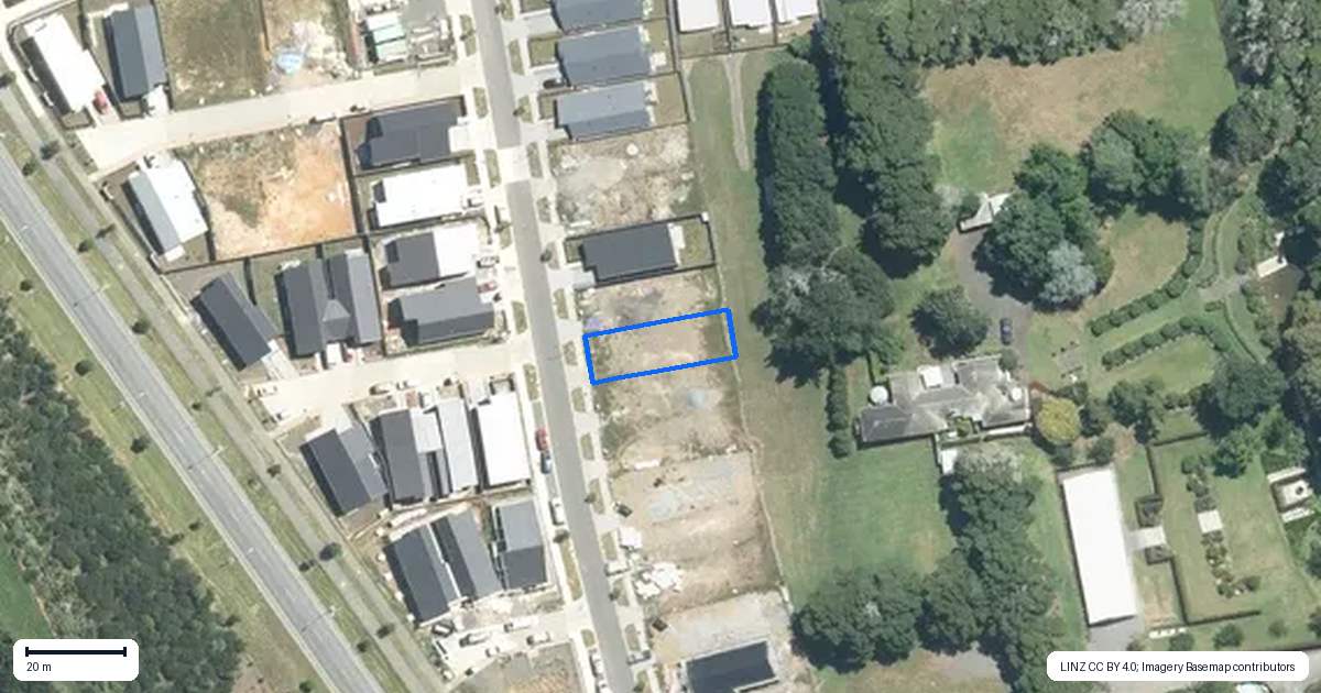 Property context map for 18 Hillock Rise, Ramarama, Drury