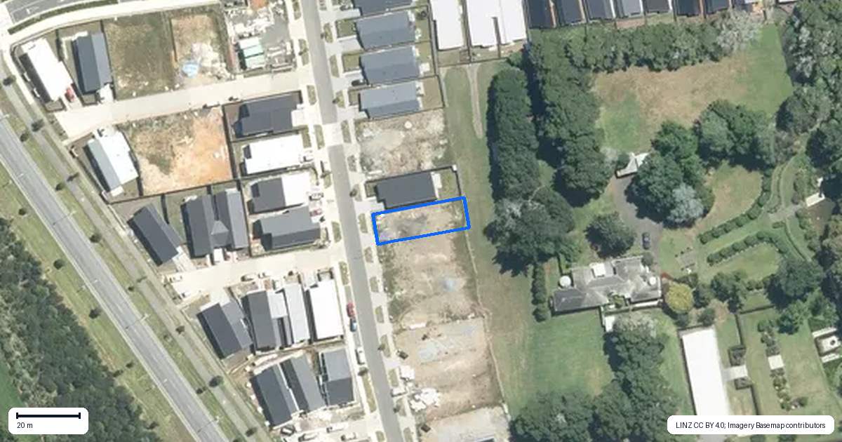 Property context map for 16 Hillock Rise, Ramarama, Drury