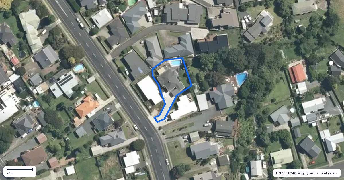 Property context map for 327 Carlton Street, Te Awamutu