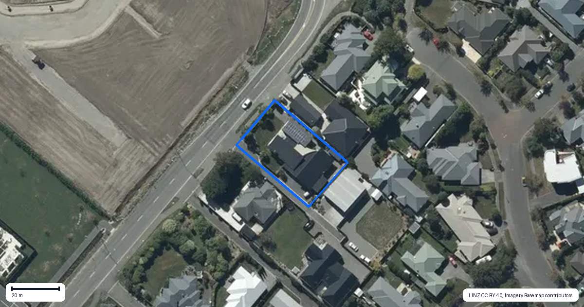 Property context map for 411 Wigram Road, Halswell, Christchurch
