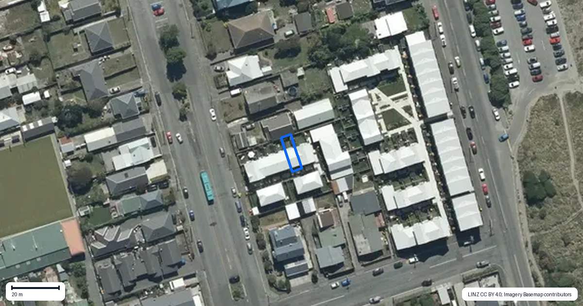 Property context map for 5/37 Oram Avenue, New Brighton, Christchurch