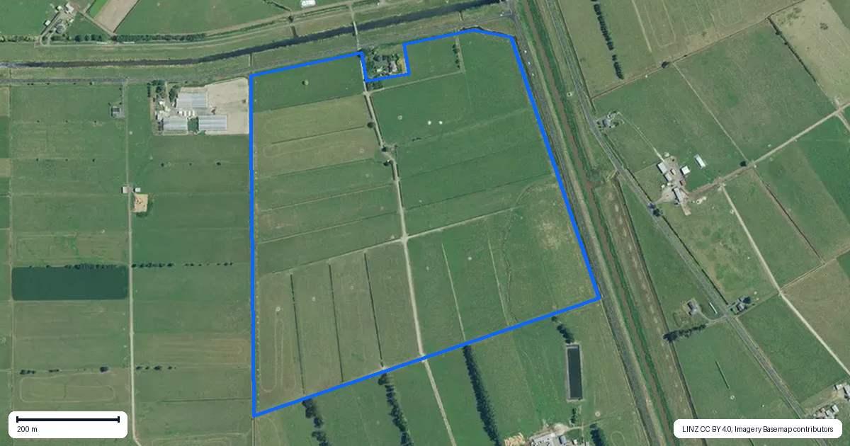 Property context map for 386 Reservoir Canal Road, Kerepehi, Paeroa