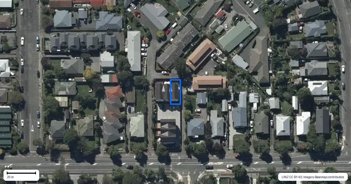 Property context map for 6/91 Tennyson Street, Sydenham, Christchurch