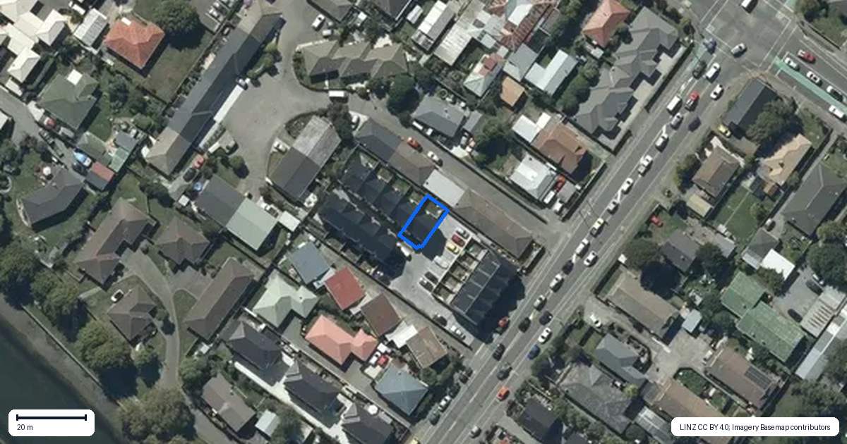 Property context map for 1/16 Rutherford Street, Woolston, Christchurch