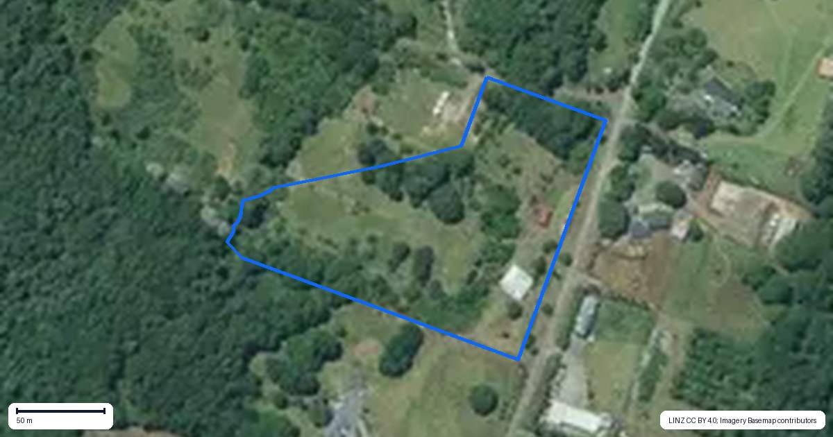 Property context map for 211 Okokako Road, Waimate North, Kerikeri