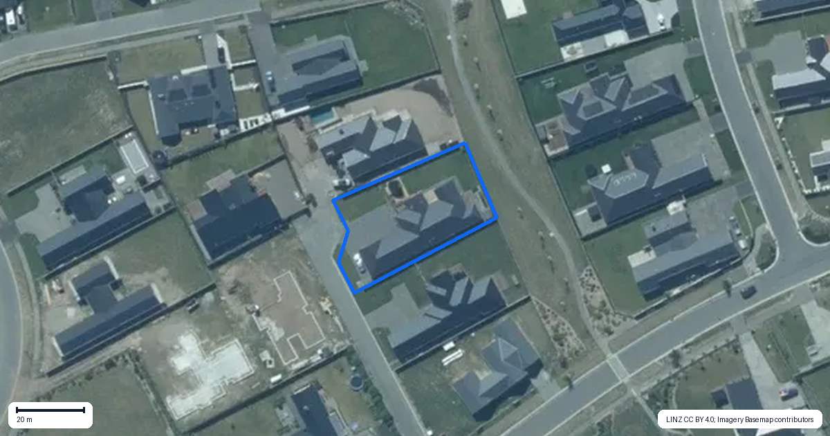 Property context map for 21 Ridgeland Way, West Melton