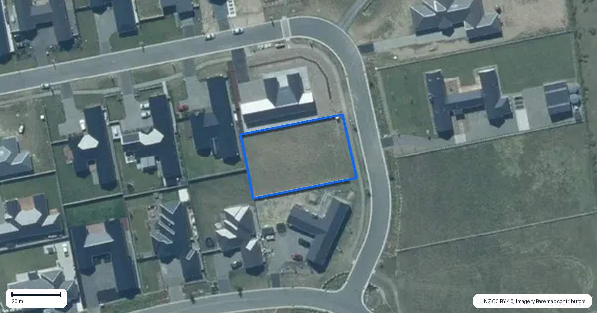 Property context map for 16 Texel Crescent, West Melton