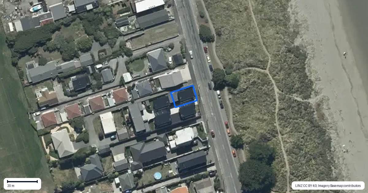 Property context map for 163A Marine Parade, New Brighton, Christchurch