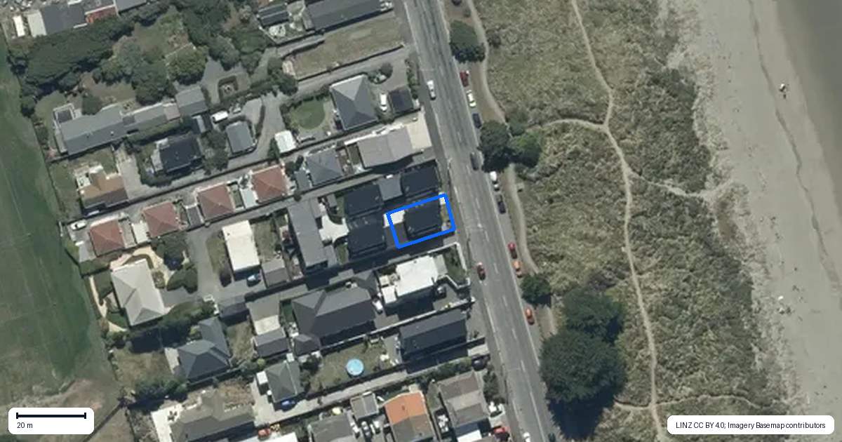 Property context map for 164A Marine Parade, New Brighton, Christchurch