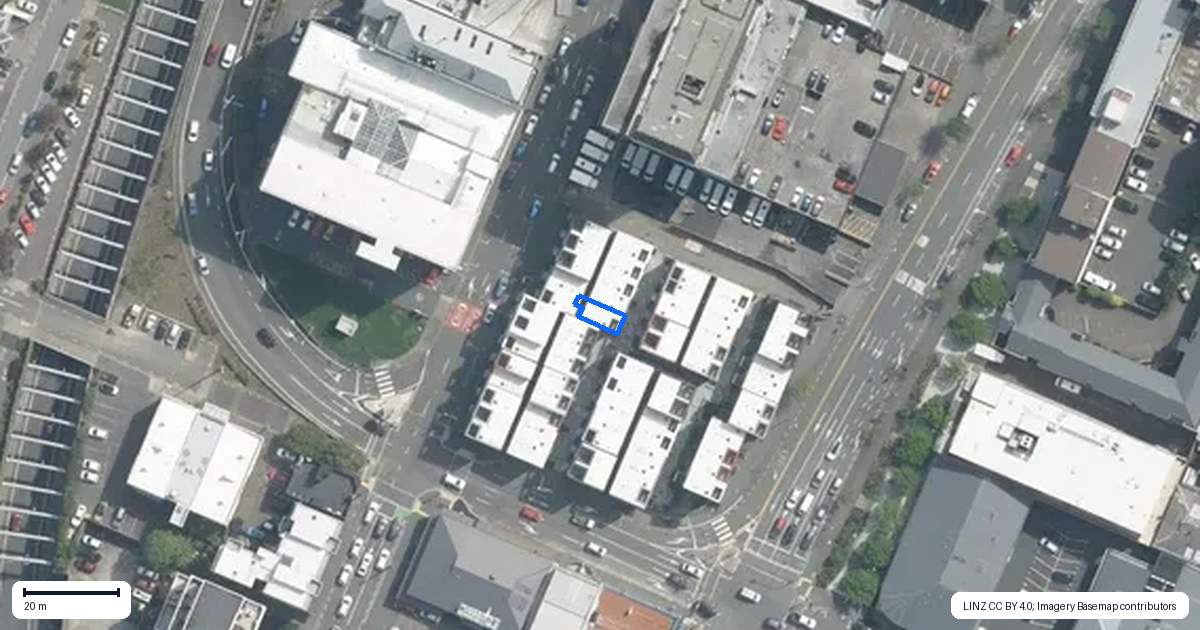 Property context map for 5/257 Willis Street, Te Aro, Wellington