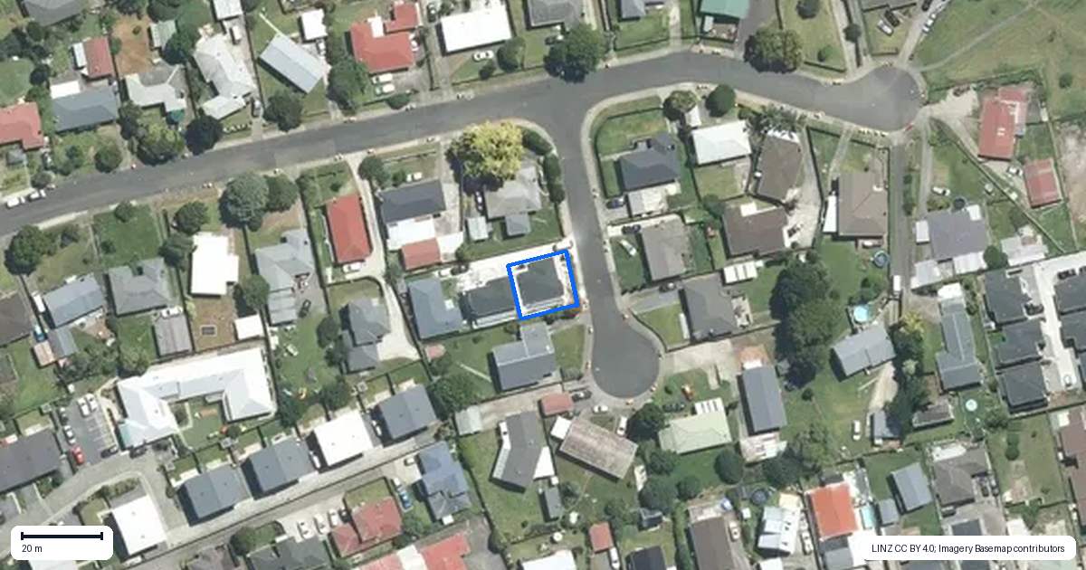 Property context map for 1A Lyndon Place, Manurewa, Auckland