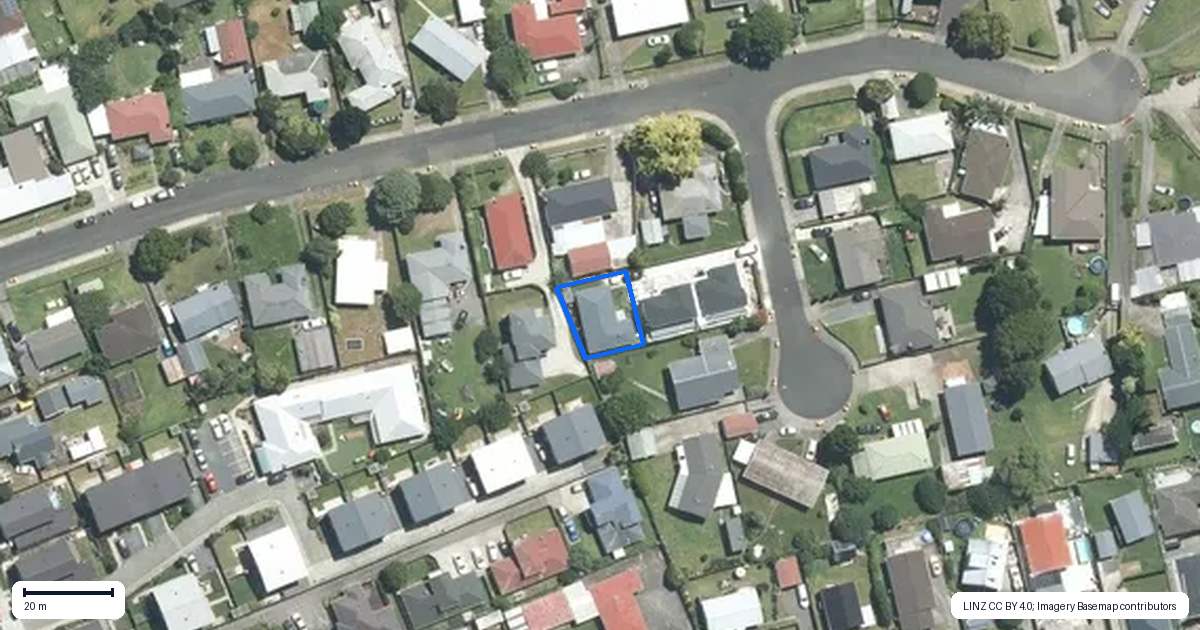Property context map for 1C Lyndon Place, Manurewa, Auckland