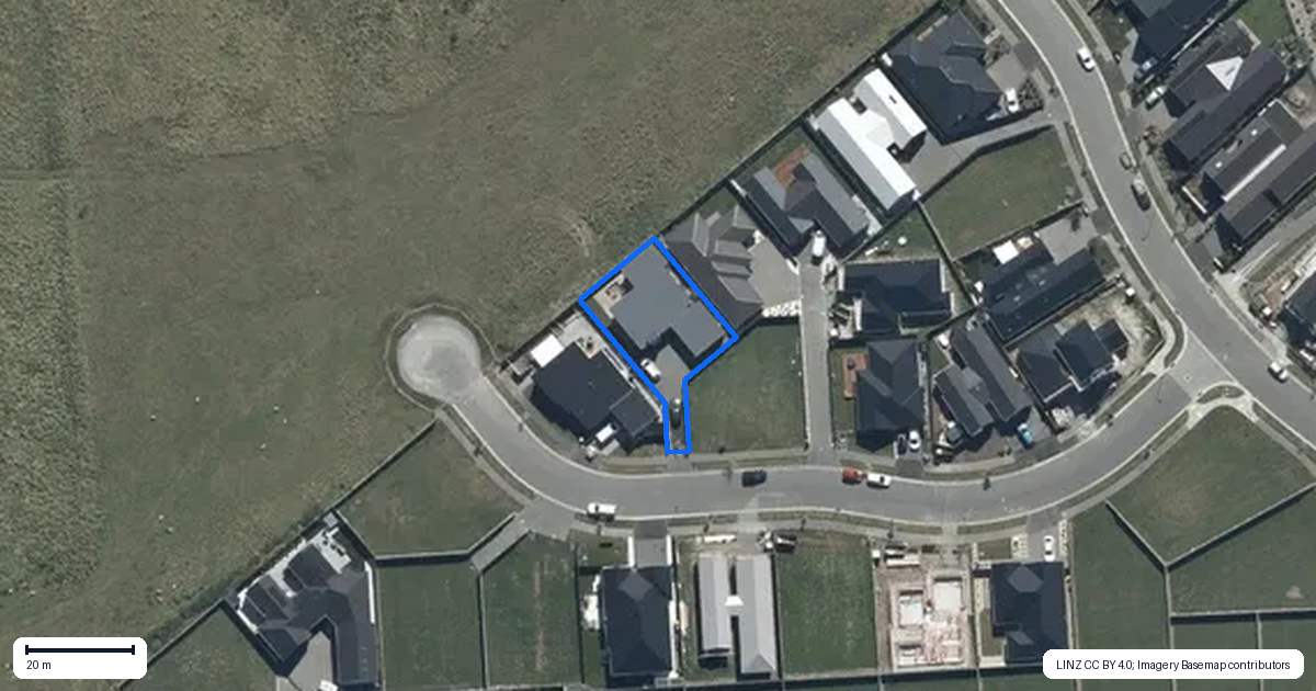Property context map for 16 Twin Meadows Drive, Casebrook, Christchurch