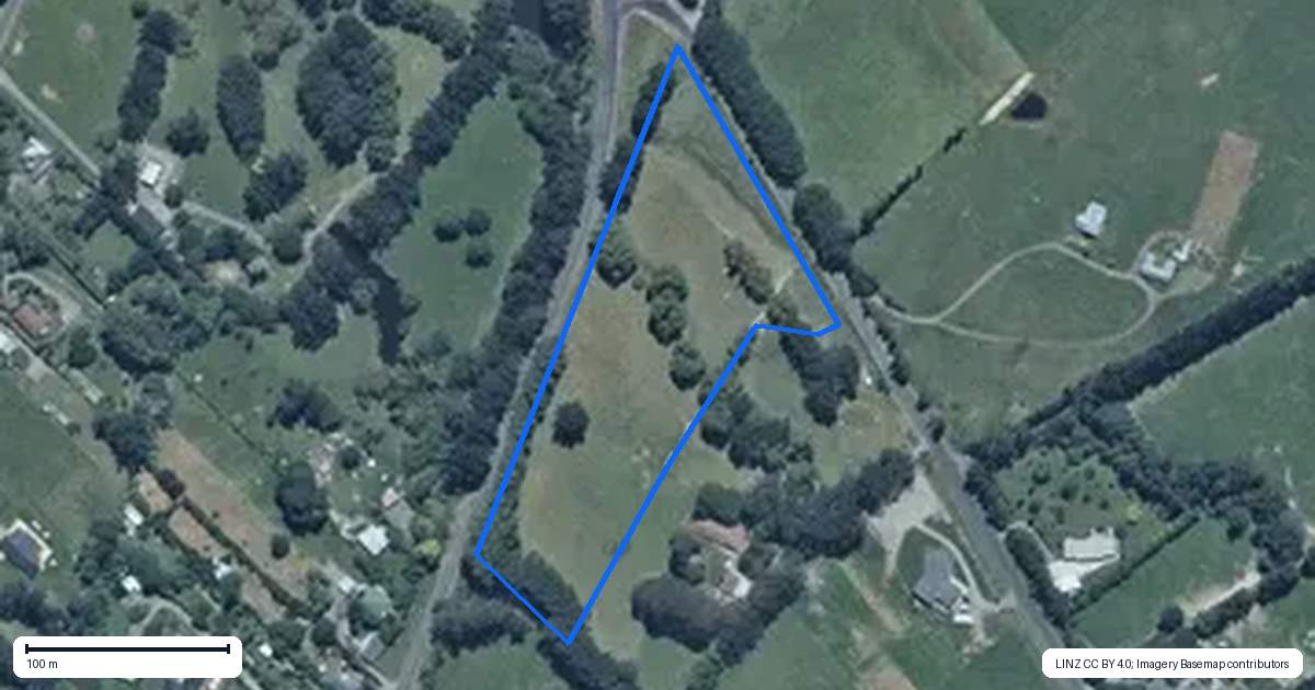 Property context map for 20 Williams Road, Tokomaru, Palmerston North
