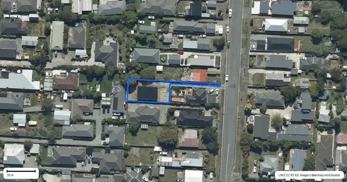 Property context map for 66A Baker Street, New Brighton, Christchurch