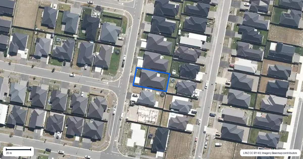 Property context map for 8 Dempsey Street, Kaiapoi