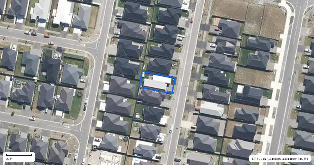 Property context map for 13 Pender Street, Kaiapoi