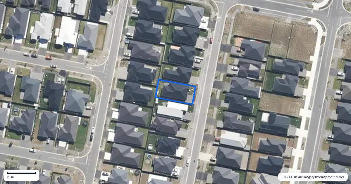 Property context map for 15 Pender Street, Kaiapoi