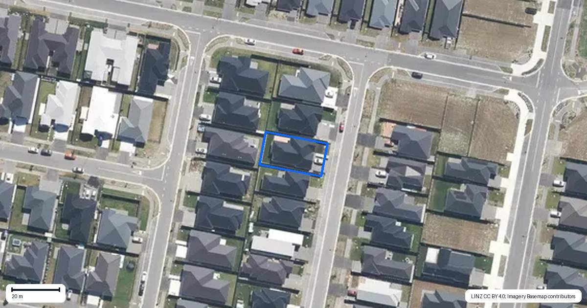 Property context map for 19 Pender Street, Kaiapoi
