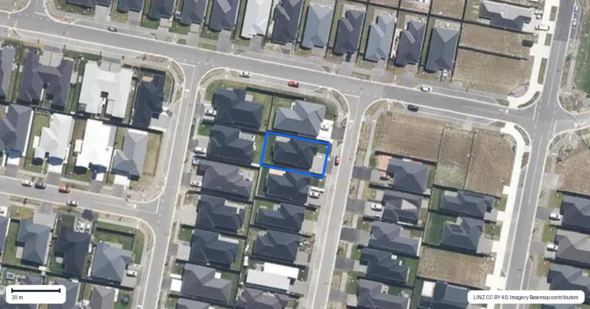 Property context map for 21 Pender Street, Kaiapoi
