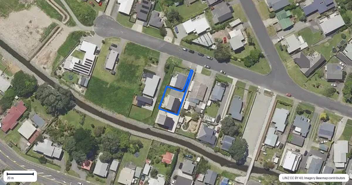 Property context map for 45A Edinburgh Street, Waihi Beach