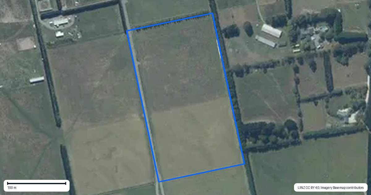 Property context map for 1657A West Coast Road, Kirwee