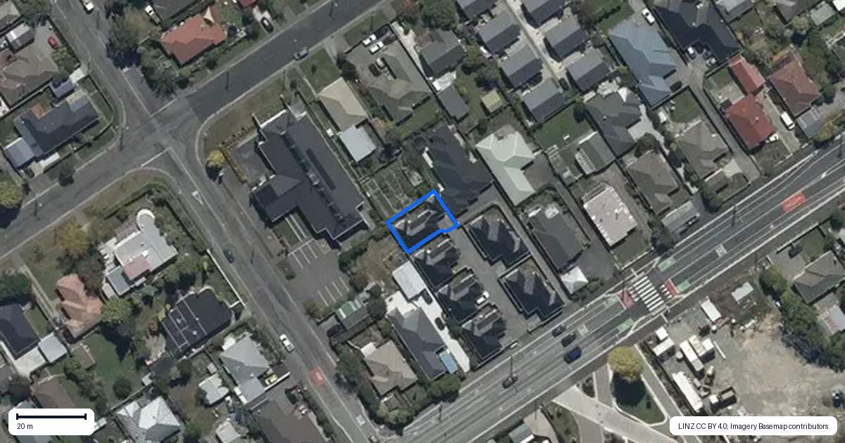 Property context map for 4/271 Innes Road, Mairehau, Christchurch